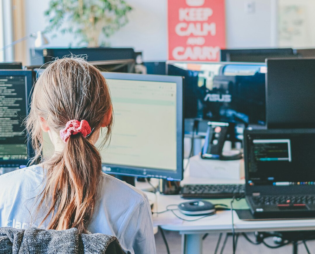 corporate programmers at desks