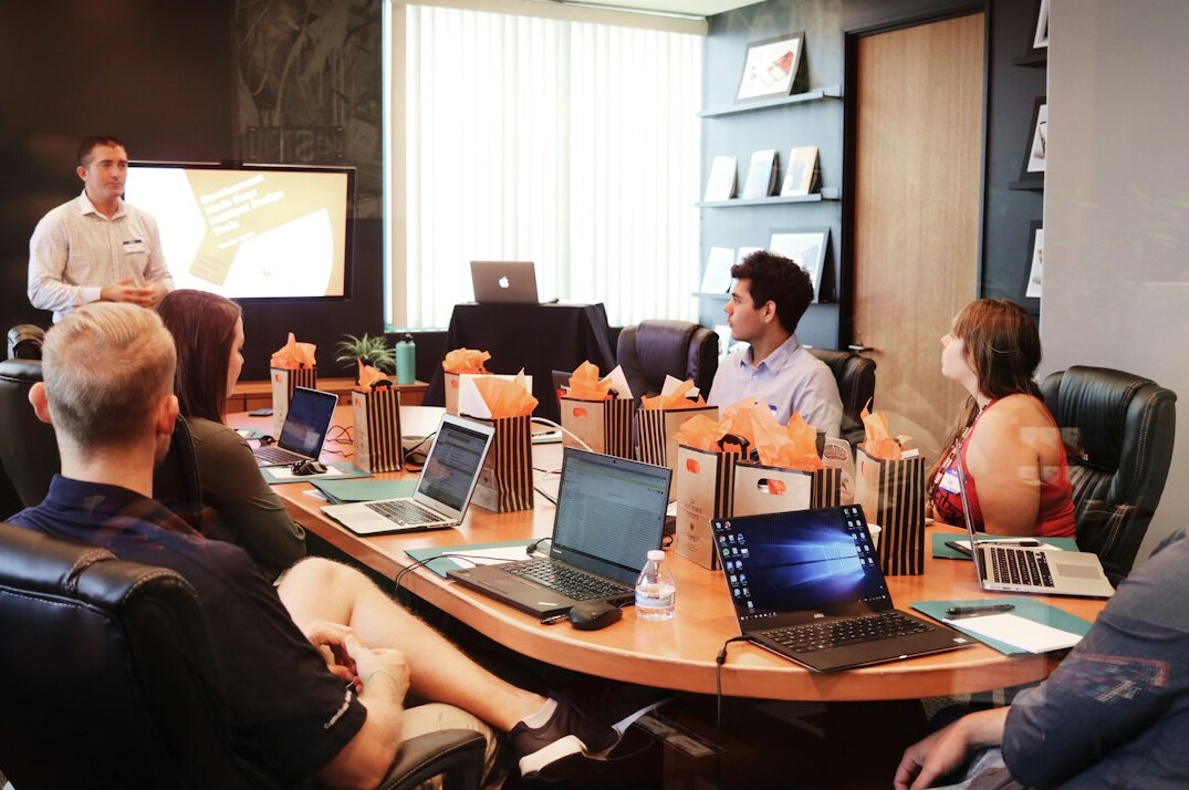 corporate team meeting